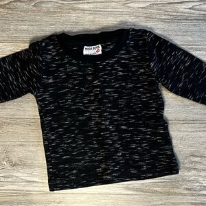 Mish Boys Black and white Long Sleeve - 9 months